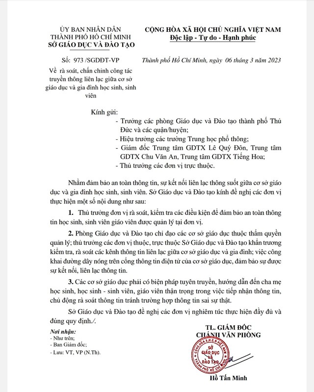 Động thái mới nhất của Sở GD về việc phụ huynh liên tiếp bị lừa đảo  - Ảnh 1.