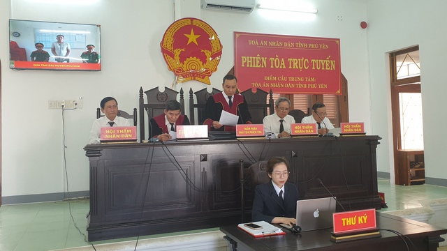 Điểm cầu xét xử Trần Văn Viên tại TAND tỉnh Phú Yên