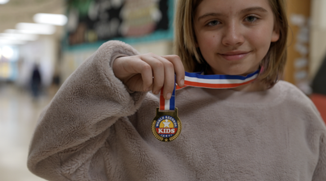 Cô bé 10 tuổi lập kỷ lục thế giới dành cho trẻ em - Ảnh 1.