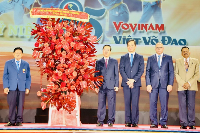 Chủ tịch nước Võ Văn Thưởng dự kỷ niệm 85 năm thành lập Vovinam - Ảnh 1.