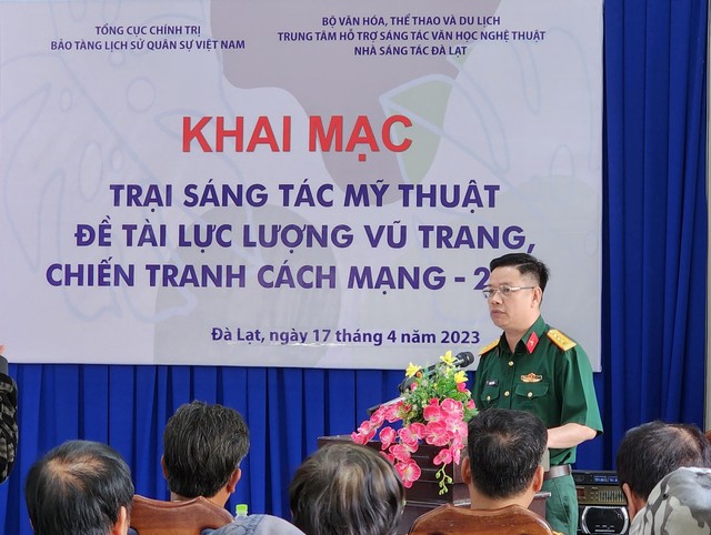 Trại sáng tác mỹ thuật đề tài Lực lượng vũ trang- Chiến tranh cách mạng - Ảnh 3.