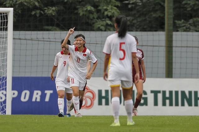 U.17 nữ Việt Nam thắng giòn giã trận ra quân vòng loại châu Á 2024 - Ảnh 3.