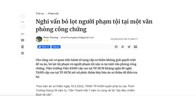 Công chứng viên lãnh án, văn phòng công chứng bồi thường vì thiếu trách nhiệm - Ảnh 1. Công chứng viên lãnh án, văn phòng công chứng bồi thường vì thiếu trách nhiệm - Ảnh 1.
