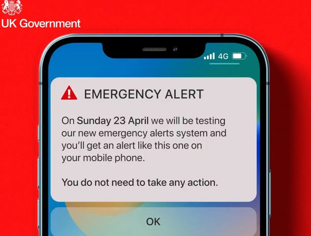 Hàng triệu điện thoại di động ở Anh sẽ nhận cảnh báo khẩn cấp trong thử nghiệm - Ảnh 2.