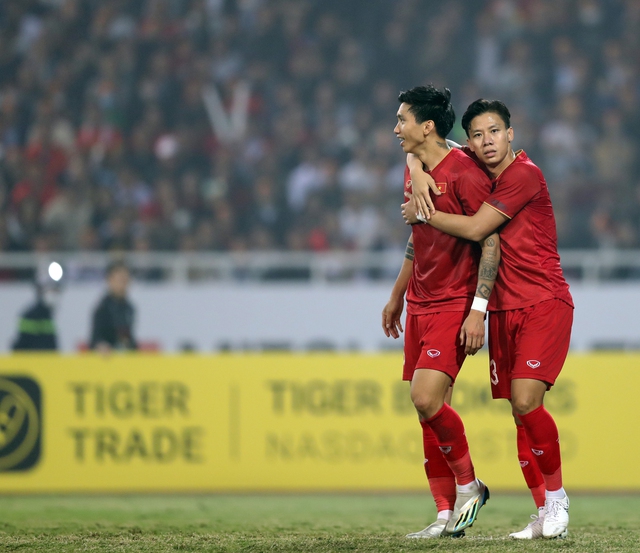 Ngọc Hải và Văn Hậu tại bán kết AFF Cup 2022