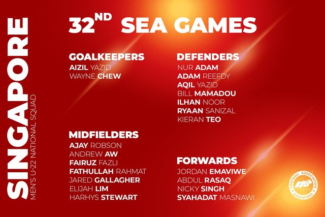 U.22 Singapore chốt danh sách với hy vọng ghi dấu ấn ở SEA Games 32 - Ảnh 2.