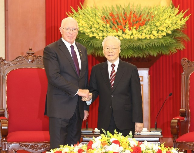 Tổng Bí thư Nguyễn Phú Trọng tiếp Toàn quyền Úc David Hurley - Ảnh 1.