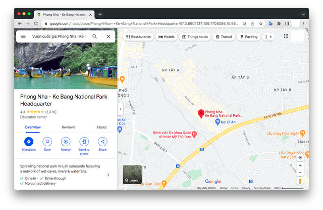 Động Phong Nha bị Google Maps dời về … Bình Dương - Ảnh 1.