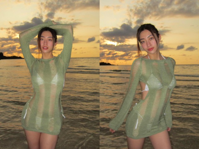 Hoa hậu Tiểu Vy diện áo tắm khoe dáng nóng bỏng - Ảnh 3.