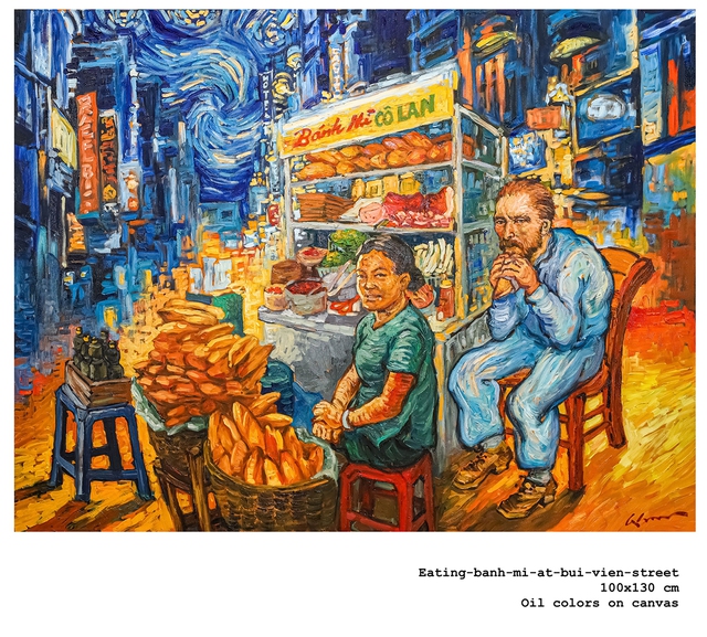 Ngắm danh họa Van Gogh giữa Sài Gòn ăn bánh mì và dạo phố chụp ảnh - Ảnh 11.