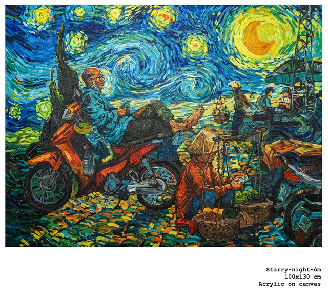 Ngắm danh họa Van Gogh giữa Sài Gòn ăn bánh mì và dạo phố chụp ảnh - Ảnh 1.