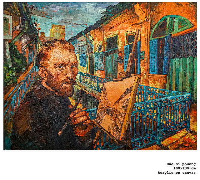 Ngắm danh họa Van Gogh giữa Sài Gòn ăn bánh mì và dạo phố chụp ảnh - Ảnh 2.