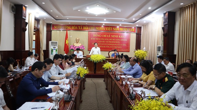 Phó Thủ tướng Chính phủ Lê Minh Khái làm việc tại Bình Phước - Ảnh 1.