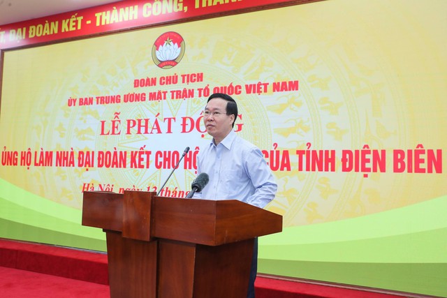 Chủ tịch nước kêu gọi ủng hộ làm nhà đại đoàn kết cho hộ nghèo Điện Biên - Ảnh 2.