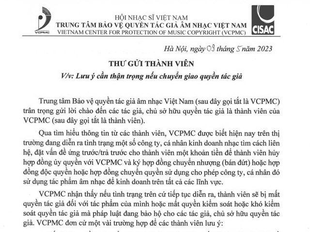 Lý do các nhạc sĩ cẩn trọng khi chuyển giao quyền tác giả - Ảnh 1.