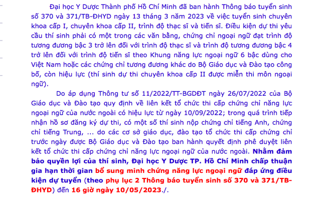 Vụ Trường ĐH Y dược TP.HCM không chấp nhận chứng chỉ IELTS, Bộ GD-ĐT ý kiến gì? - Ảnh 1.