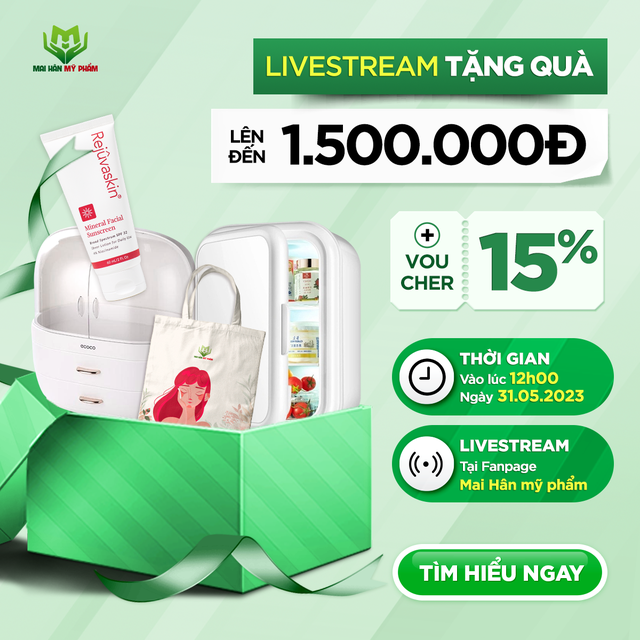 Livestream random trúng thưởng lên đến 1.500.000đ tại Mai Hân mỹ phẩm - Ảnh 1.