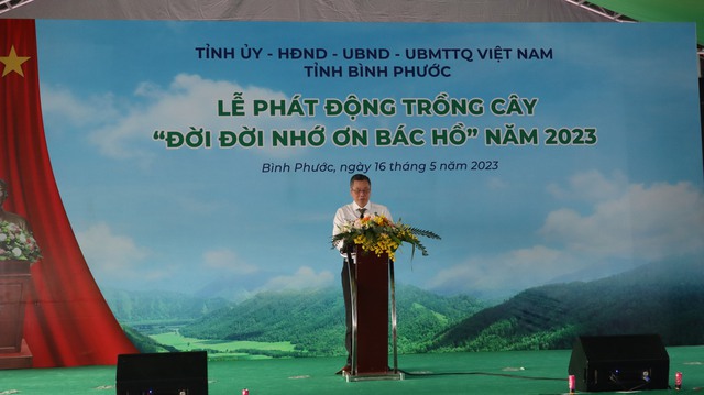 Bình Phước: Phát động trồng cây 'đời đời nhớ ơn Bác Hồ' - Ảnh 1.