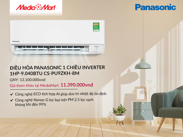 Top 5 điều hòa Panasonic giảm sốc đáng mua nhất hè 2023 - Ảnh 1. Top 5 điều hòa Panasonic giảm sốc đáng mua nhất hè 2023 - Ảnh 1.