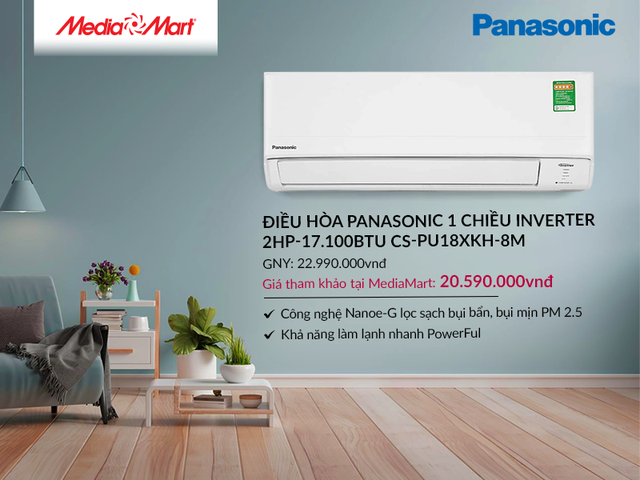 Top 5 điều hòa Panasonic giảm sốc đáng mua nhất hè 2023 - Ảnh 2. Top 5 điều hòa Panasonic giảm sốc đáng mua nhất hè 2023 - Ảnh 2.