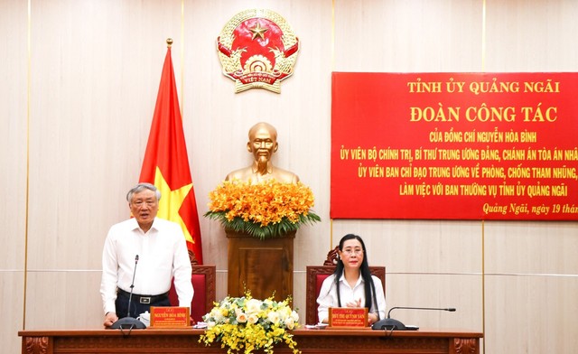 Ban Chỉ đạo T.Ư về phòng, chống tham nhũng, tiêu cực làm việc tại Quảng Ngãi - Ảnh 1.