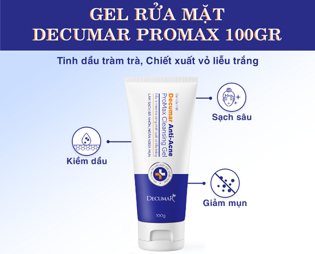 Hướng dẫn sử dụng gel rửa mặt Decumar ProMax Anti-Acne Cleansing Gel cho làn da sạch mụn - Ảnh 1.