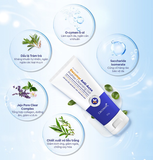 Hướng dẫn sử dụng gel rửa mặt Decumar ProMax Anti-Acne Cleansing Gel cho làn da sạch mụn - Ảnh 3.