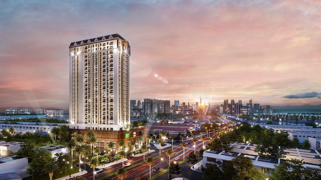 Phối cảnh Viva Plaza ngay mặt tiền đại lộ Nguyễn Lương Bằng sầm uất nhìn về hướng quận 1