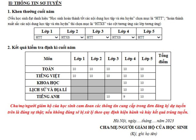 Điểm học bạ 'toàn 10' mới được dự thi vào lớp 6 Trường Hà Nội – Amsterdam  - Ảnh 1.