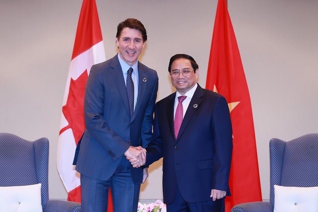 Thủ tướng Phạm Minh Chính gặp Thủ tướng Canada, Ấn Độ bên lề Hội nghị G7 - Ảnh 1.
