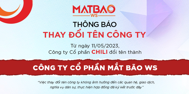 Công ty CHILI đổi tên thành Mắt Bão WS sau 11 năm hoạt động - Ảnh 1.