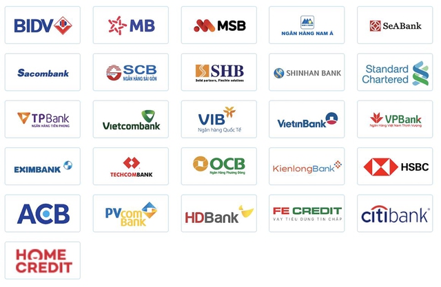 Danh sách các ngân hàng hỗ trợ trả trả góp 0% lãi suất qua Onepay