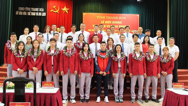 Tỉnh Thanh Hóa biểu dương, khen thưởng các VĐV giành huy chương tại SEA Games 32 - Ảnh 2.