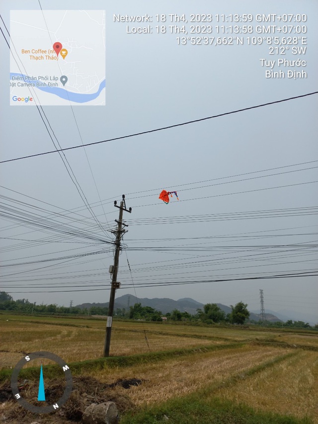 Thả diều gây sự cố lưới điện trên địa bàn tỉnh Bình Định - Ảnh 1.