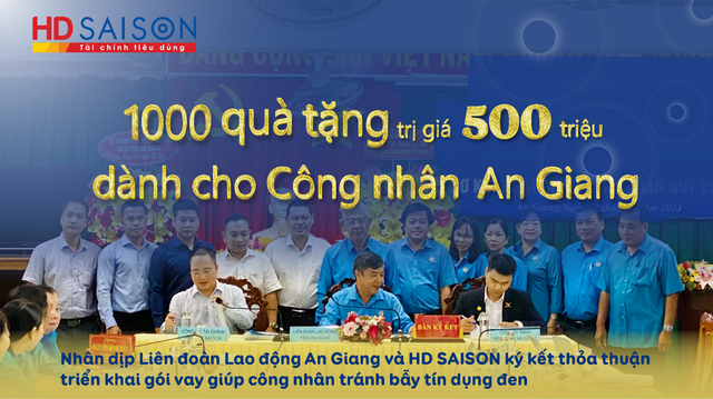 HD SAISON tặng 500 triệu đồng hỗ trợ công nhân tại An Giang - Ảnh 1.