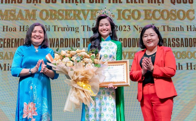 Nguyễn Thanh Hà nhận danh hiệu Đại sứ Thiện chí trẻ Liên hợp quốc - IISAM - Ảnh 1.