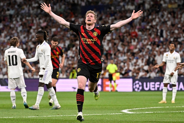 Bán kết Champions League: De Bruyne tỏa sáng, Man City cầm chân Real Madrid ở Bernabeu - Ảnh 2.