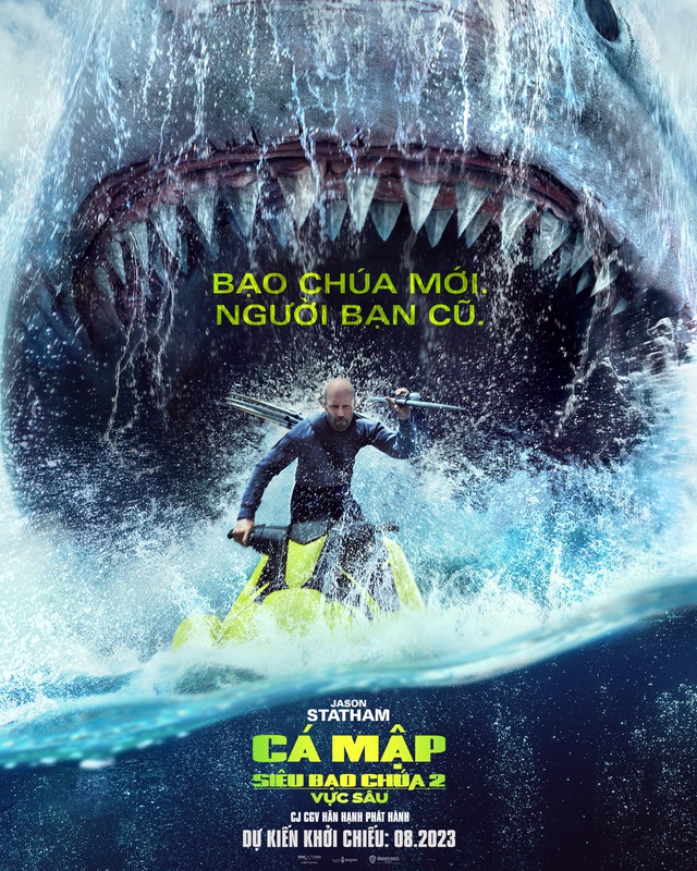 Jason Statham tay không đối đầu cá mập bạo chúa trong 'Meg 2'  - Ảnh 1.