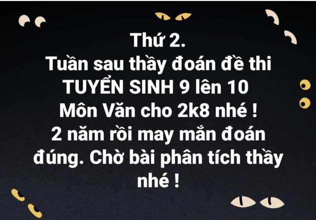 Gần ngày thi lớp 10, giáo viên nói về đoán đề trên mạng xã hội - Ảnh 1.