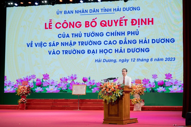 Sáp nhập trường Cao đẳng Hải Dương vào trường Đại học Hải Dương - Ảnh 1.