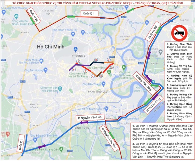 TP.HCM cấm xe đầu kéo vào 8 tuyến đường gần sân bay Tân Sơn Nhất  - Ảnh 2.