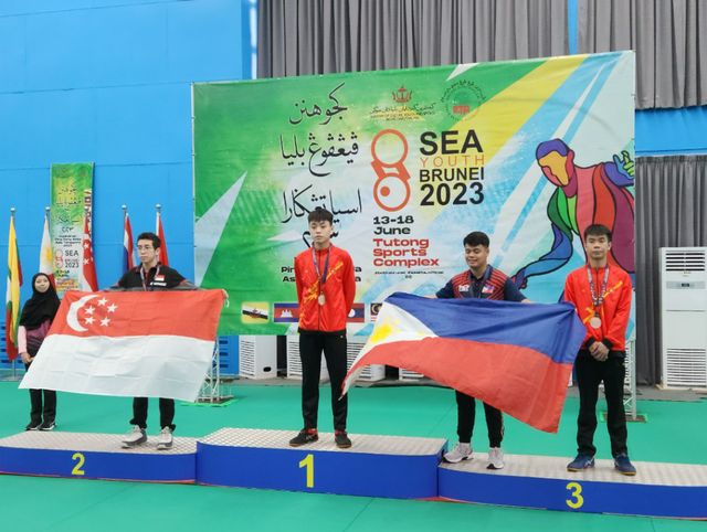 Đánh bại tay vợt Singapore, Nguyễn Hoàng Lâm đăng quang giải bóng bàn trẻ Đông Nam Á - Ảnh 2.