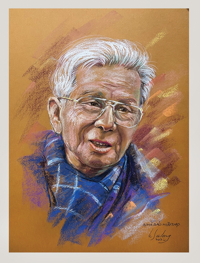 Các nhà báo nổi tiếng qua nét vẽ lung linh của họa sĩ Lê Sa Long - Ảnh 2.