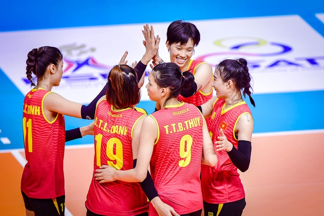 Đội tuyển bóng chuyền nữ Việt Nam thắng đẹp Đài Loan ở giải châu Á  - Ảnh 1.
