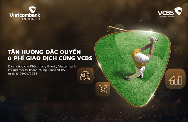 Khách hàng Vietcombank Priority được miễn phí giao dịch chứng khoán khi mở tài khoản tại VCBS- Ảnh 1.