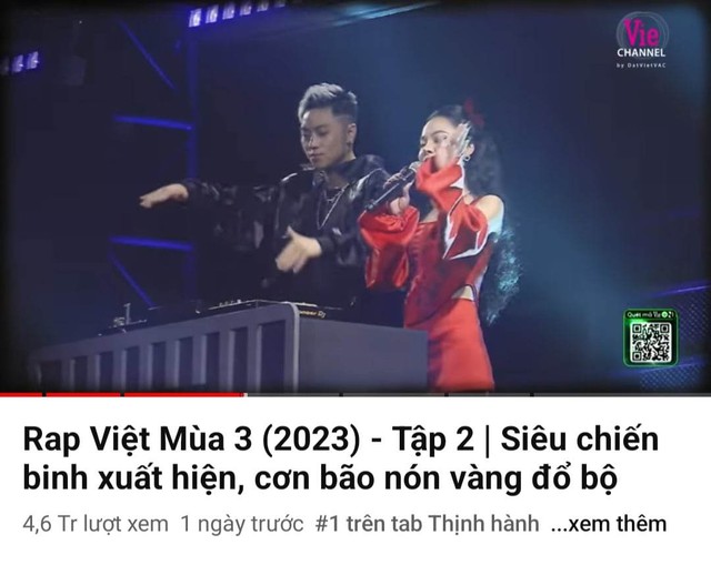 Sau 'ồn ào' từ một tiết mục dự thi, tập 2 'Rap Việt' vào Top 1 trending YouTube - Ảnh 2.