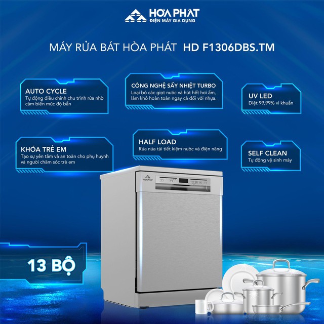 Hòa Phát ra mắt bộ sưu tập máy rửa bát, tiết kiệm 85% lượng nước tiêu thụ - Ảnh 4.
