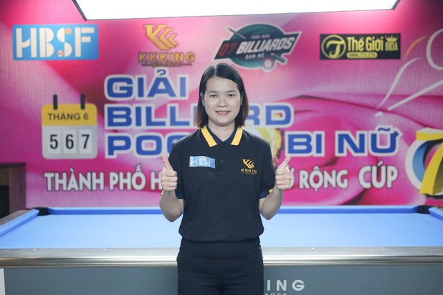 Cơ thủ Bùi Xuân Vàng xuất sắc vô địch giải billiards pool nữ TP.HCM mở rộng 2023 - Ảnh 1.