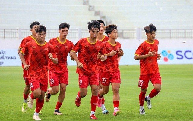 Cữ dượt cuối cùng của U.17 Việt Nam trước giải châu Á
 - Ảnh 1.