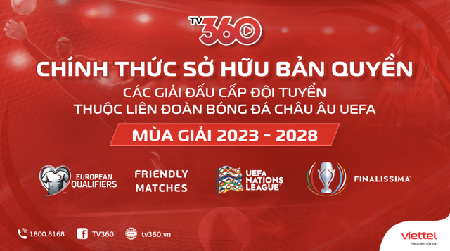 Hơn 1.000 trận đấu cấp độ đội tuyển quốc gia châu Âu sắp được trực tiếp tại Việt Nam - Ảnh 1.